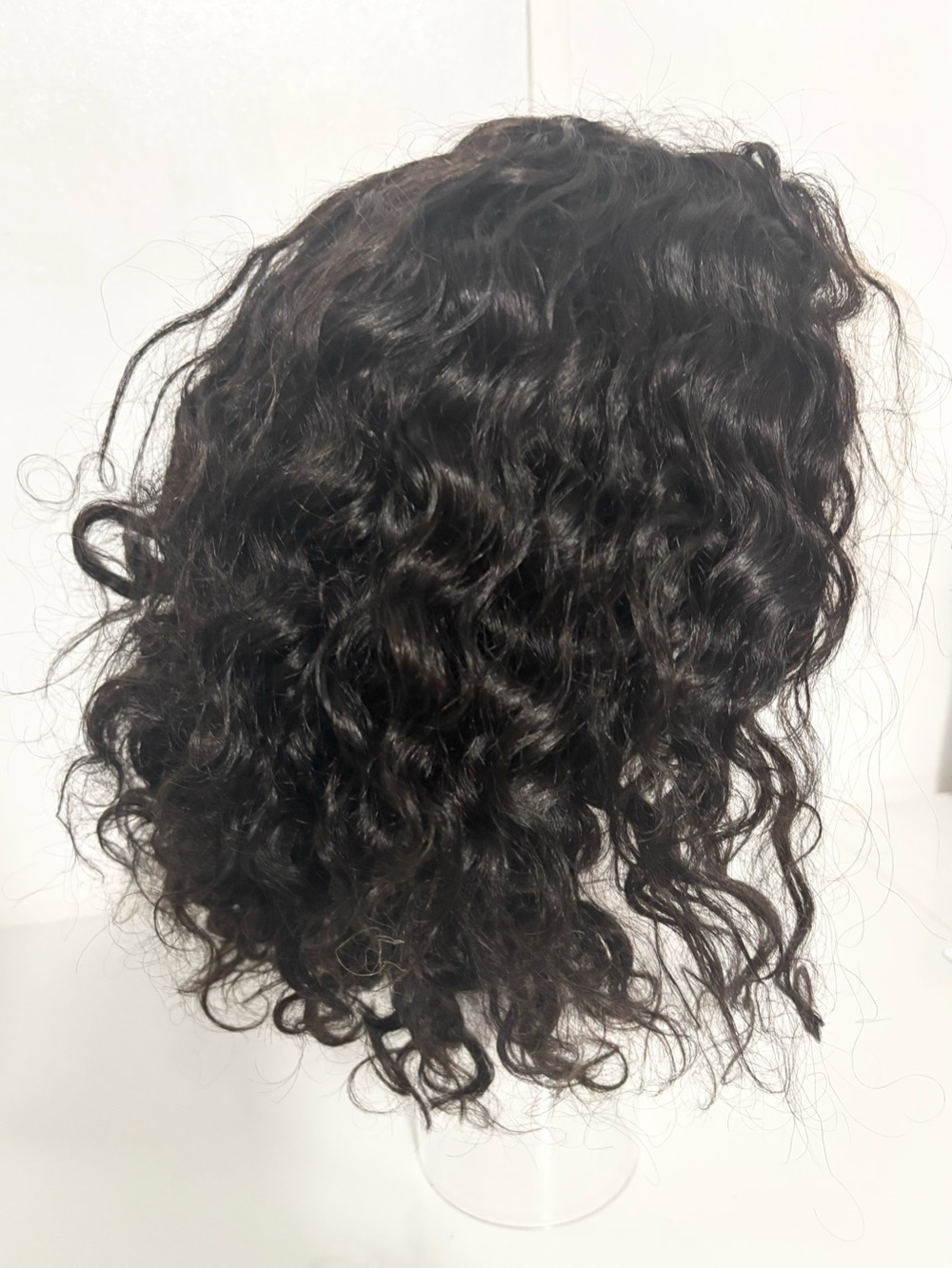 Chic Bob Lace front, Short Curly, Dark Brown Wig Transparent Lace NWOT